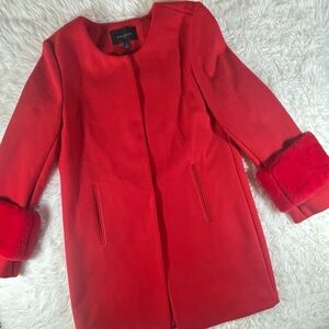 Ann Taylor Vibrant Red Women's Coat - Size M